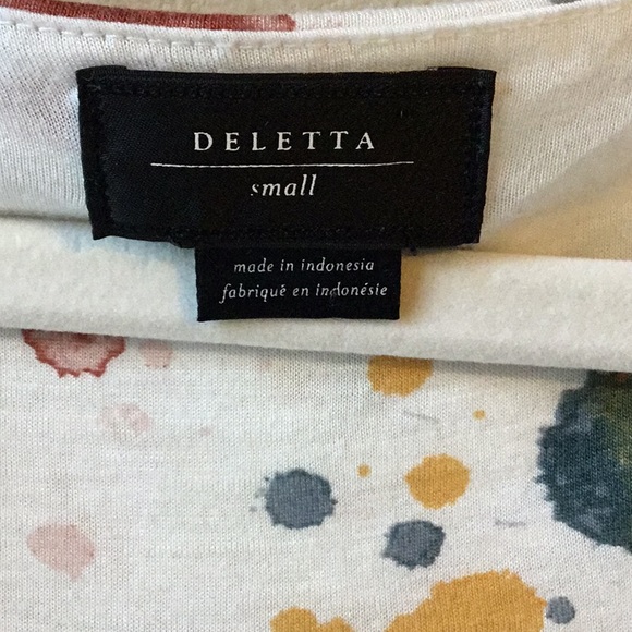 Anthropologie Deletta Ivory/Multi Paint Splatter - Picture 7 of 7